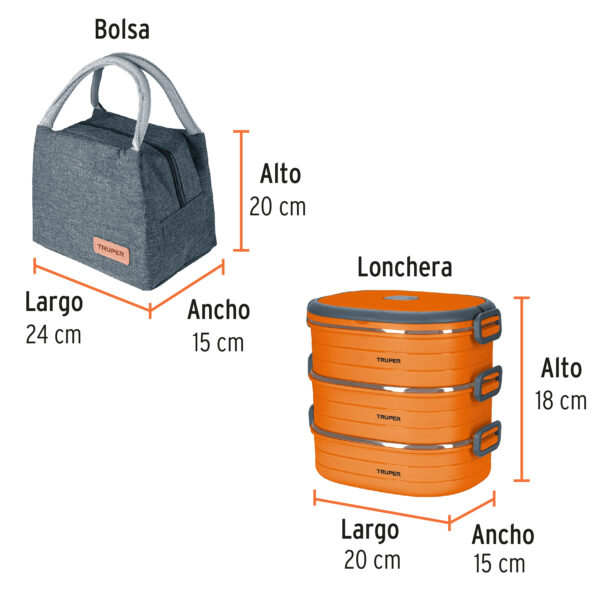 Lonchera Termica con 3 tuppers - Truper - Imagen 4