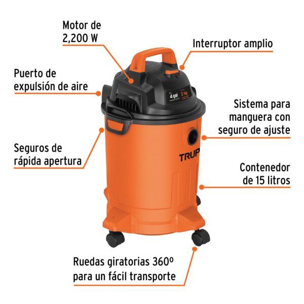 foto de una aspiradora y sus partes