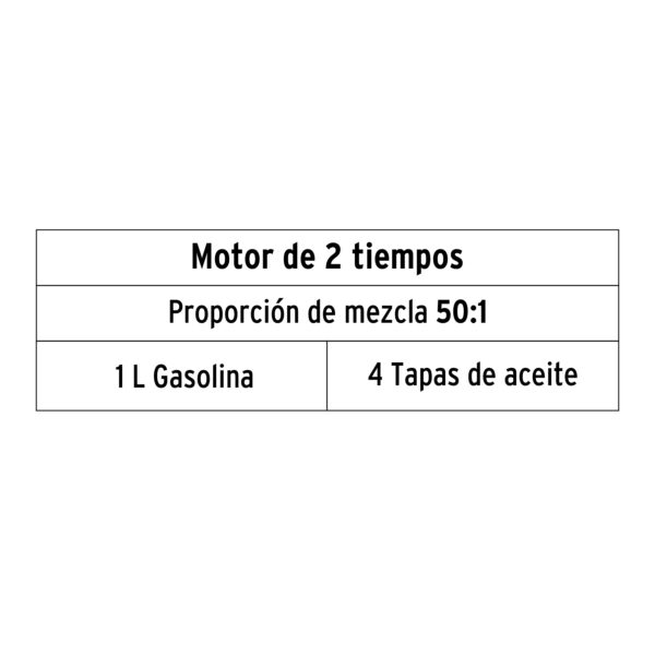 foto de la mezcla de un motor de 2 tiempos