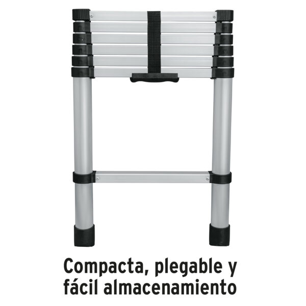 foto de una escalera telescopica sin extender