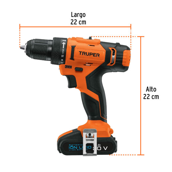 Taladro Recargable Inalámbrico Truper 1/2 Pulgada 20V - Imagen 2