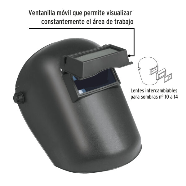 Careta para Soldar con Lente Abatible Sombra 11 - PRETUL - Imagen 3