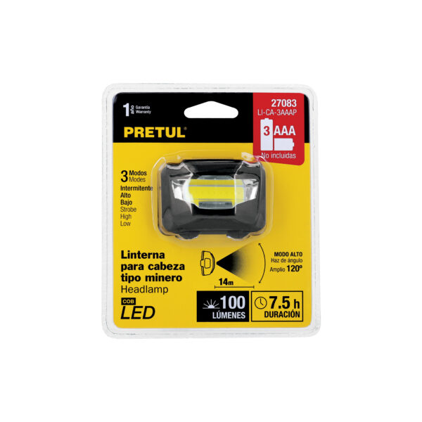 Linterna Minera LED 100 lm con Banda Elástica - PRETUL - Imagen 4