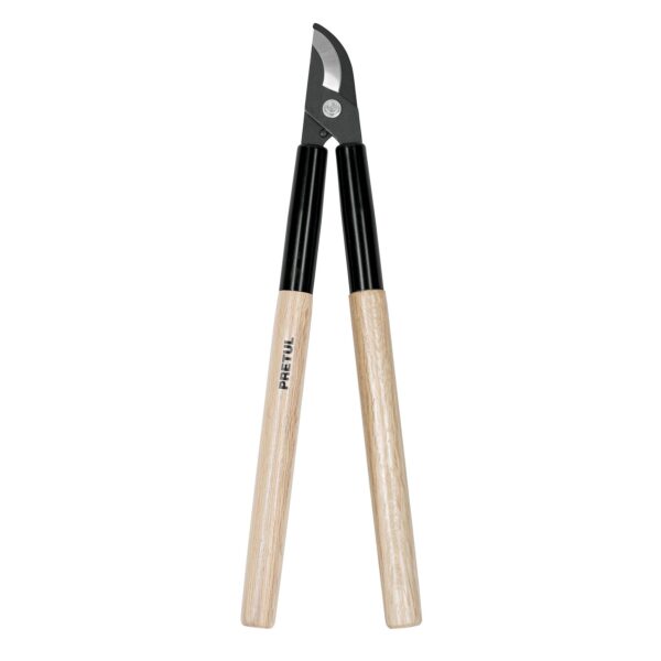 foto de una tijera para ramas con mango de madera