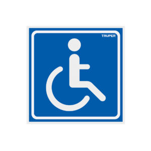 Letrero "Exclusivo personas con discapacidad", 19 x 19 cm