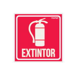 Letrero de señalización "EXTINTOR", 19 x 19 cm