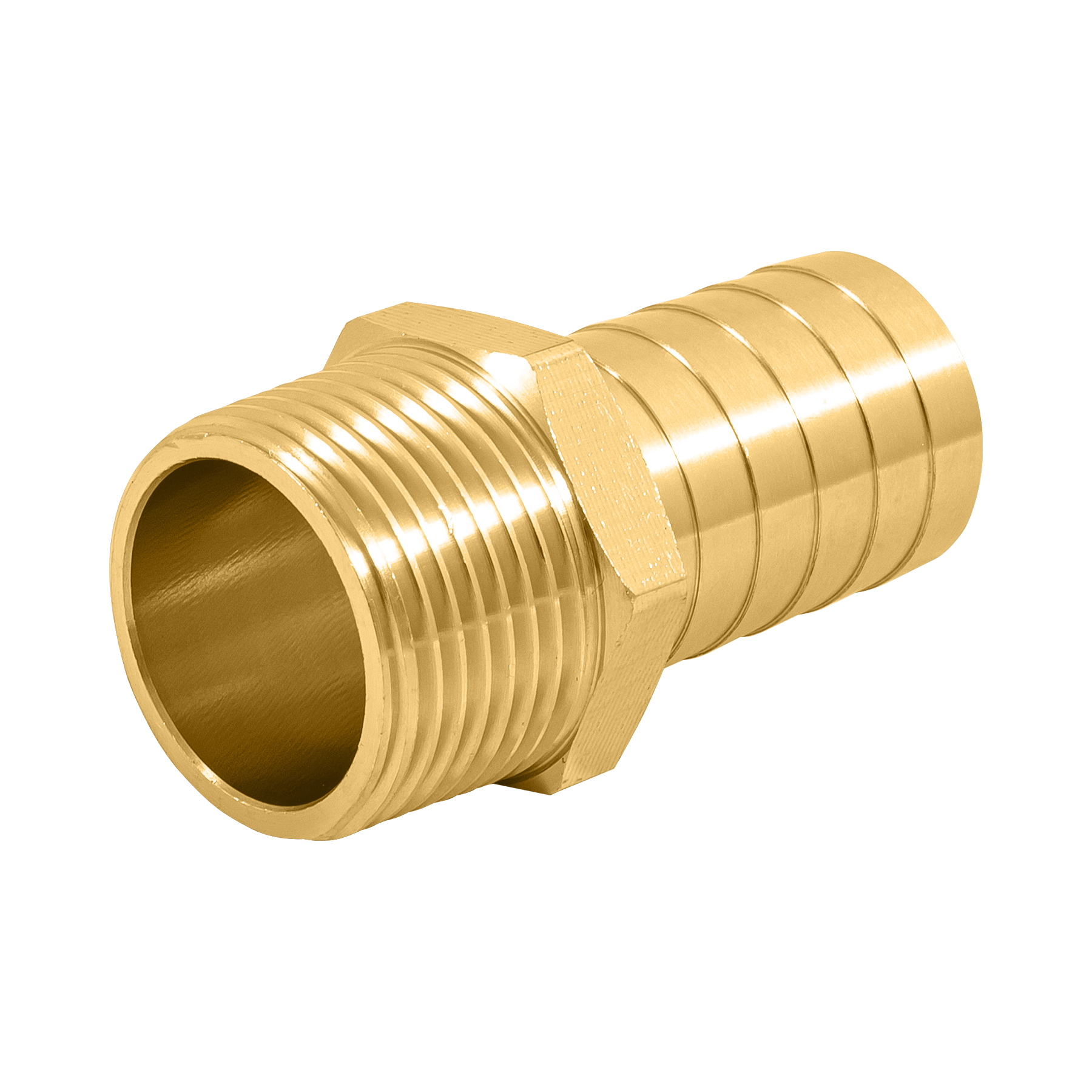 Adaptador macho de latón 3/4 pulgadas para poliducto, Foset en Guatemala