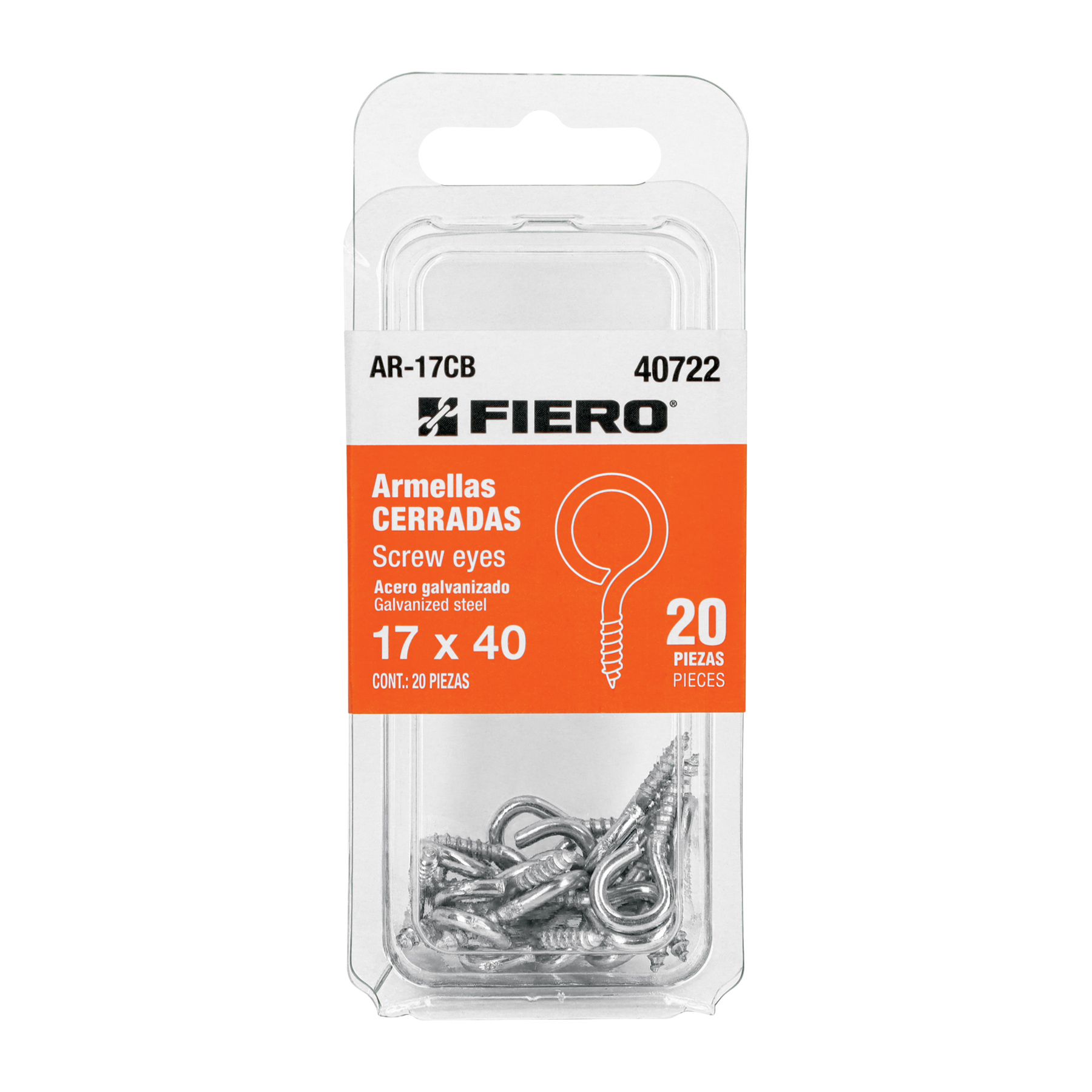Blíster con 20 armellas cerradas de 17 x 40, Fiero, Fiero en Guatemala