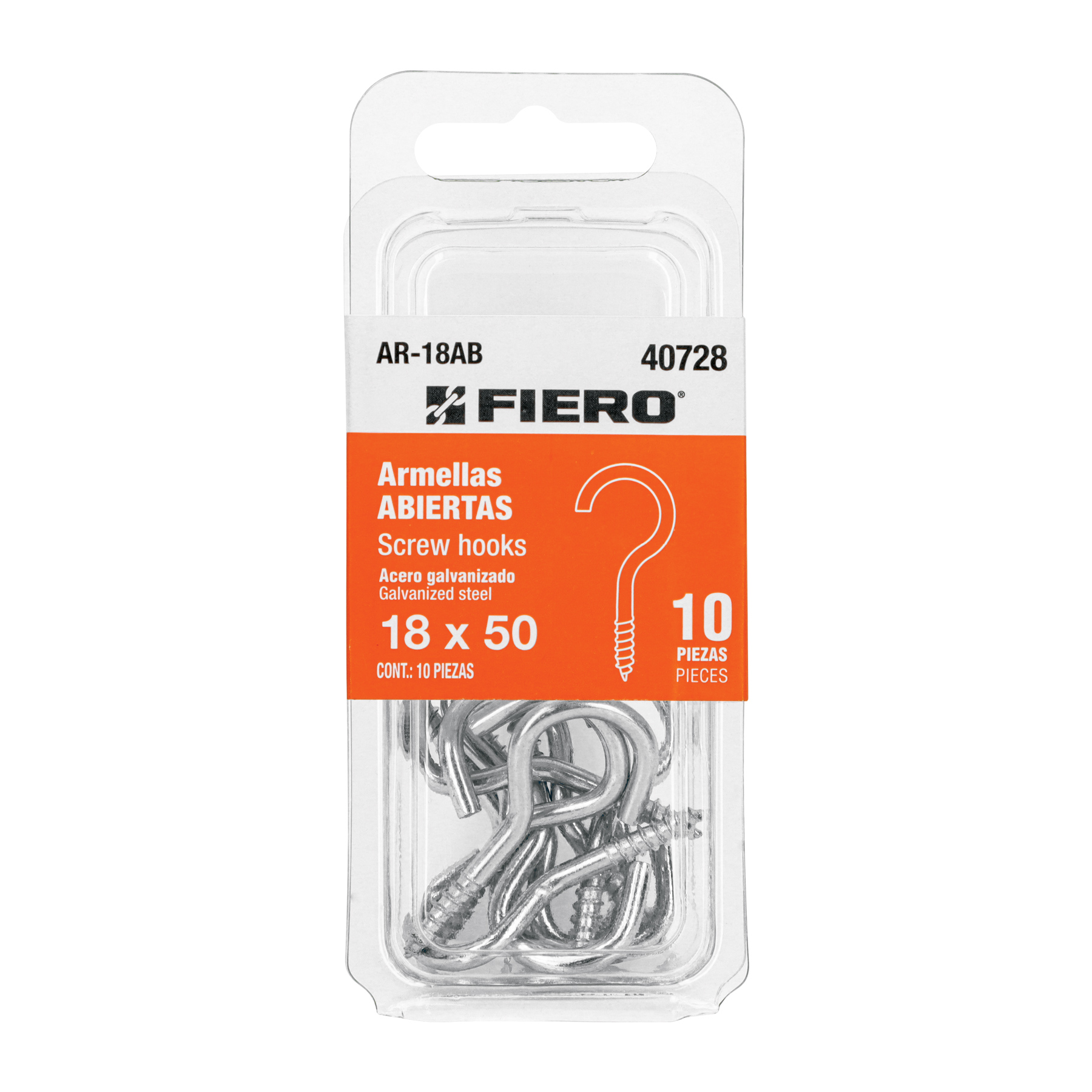 Blíster con 10 armellas abiertas de 18 x 50, Fiero, Fiero en Guatemala