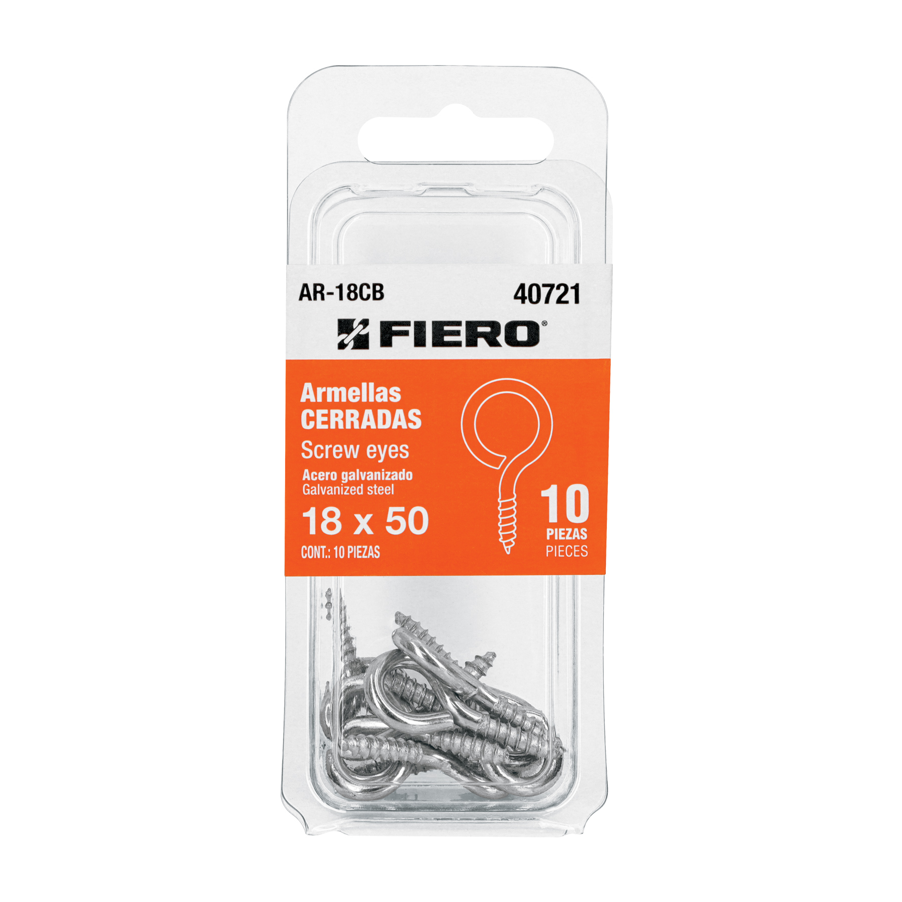 Blíster con 10 armellas cerradas de 18 x 50, Fiero, Fiero en Guatemala