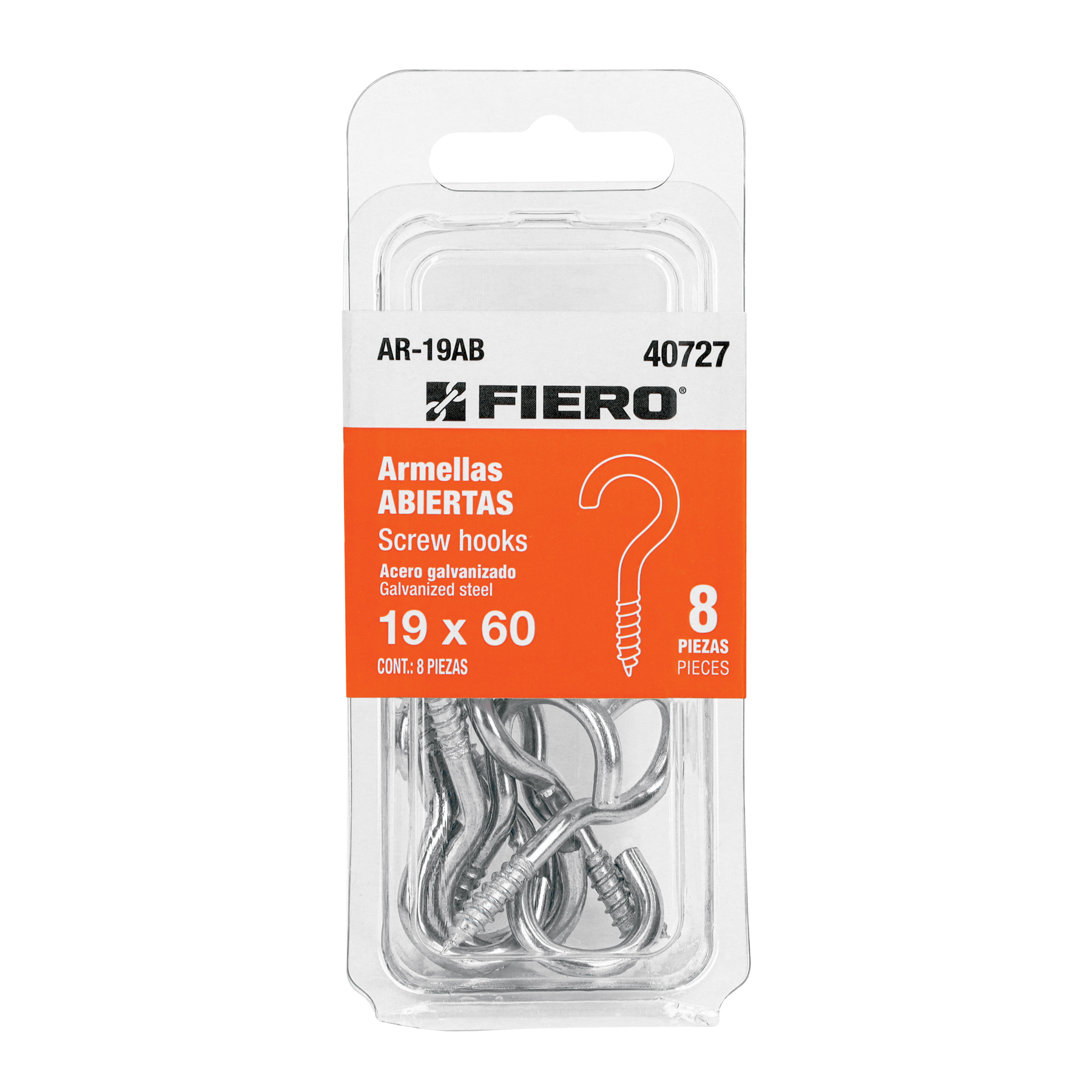 Blíster con 8 armellas abiertas de 19 x 60, Fiero, Fiero en Guatemala