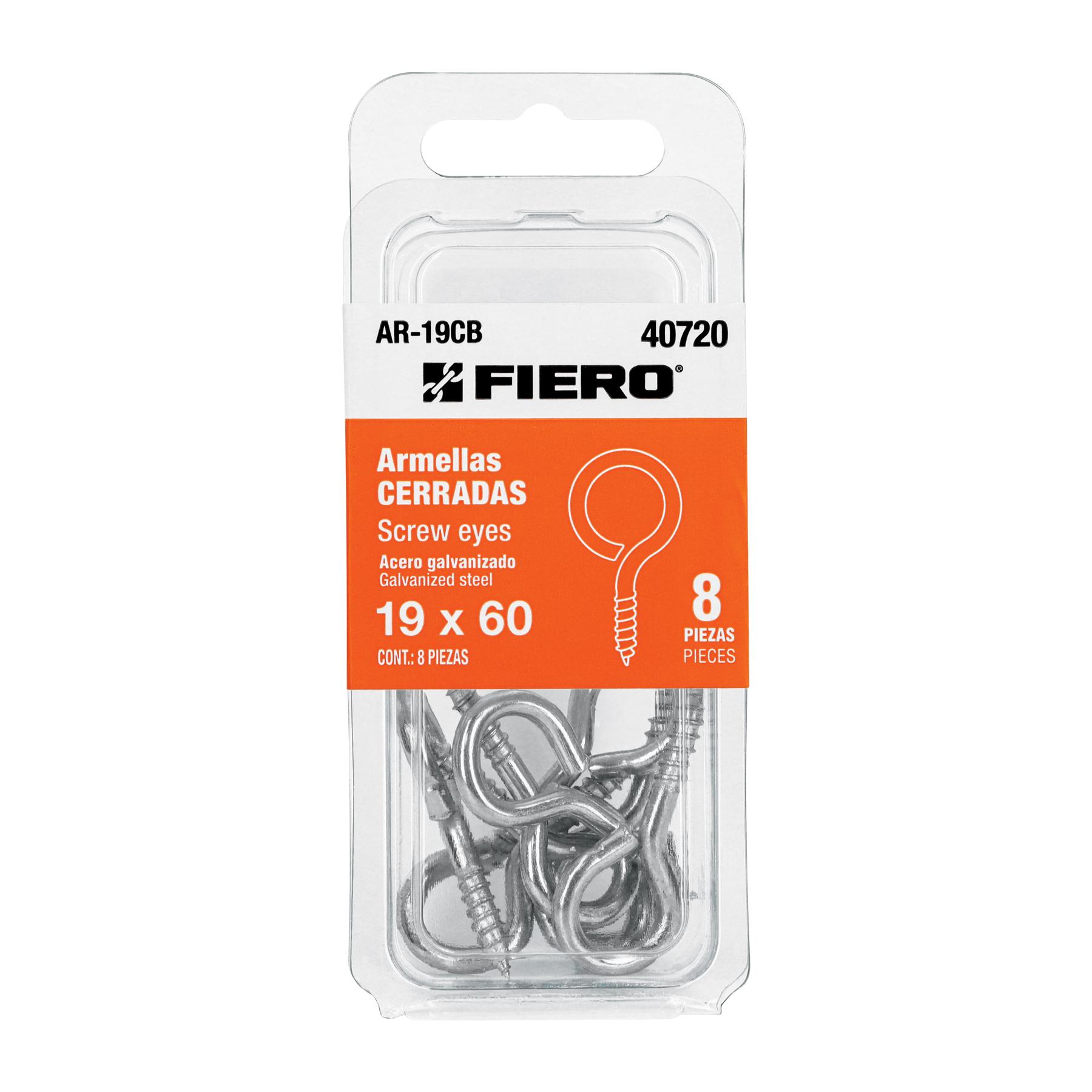 Blíster con 8 armellas cerradas de 19 x 60, Fiero, Fiero en Guatemala