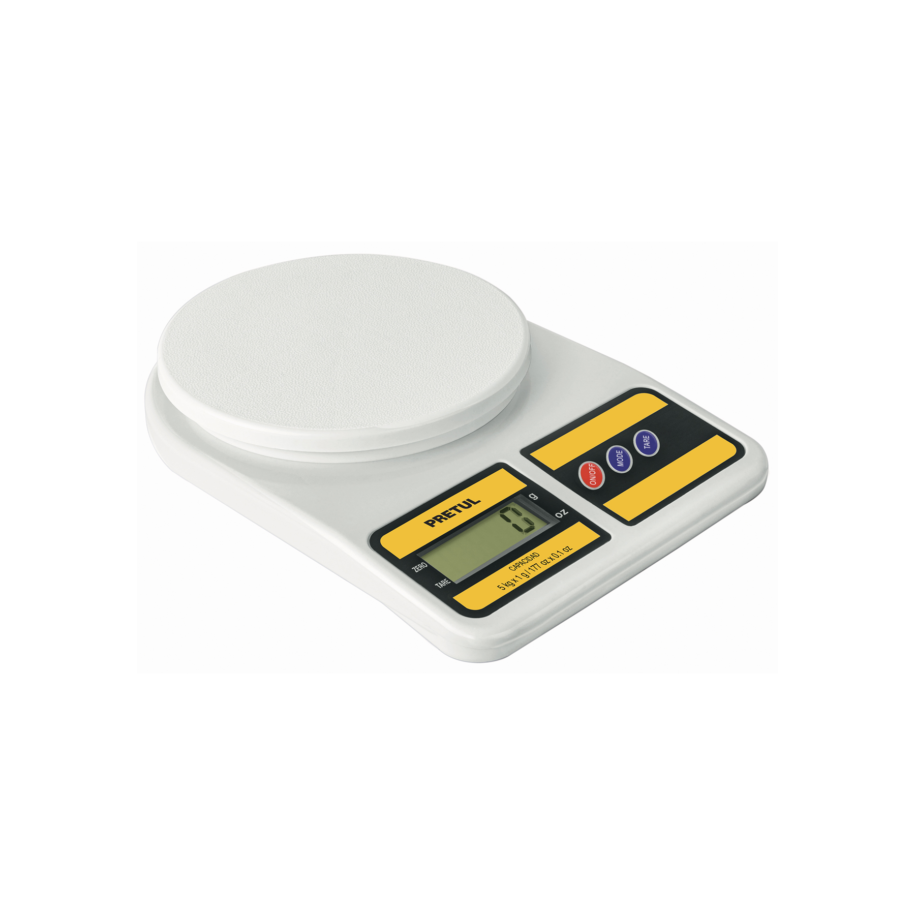 Báscula digital para cocina, plato de poliprop, 5 kg, Pretul en Guatemala