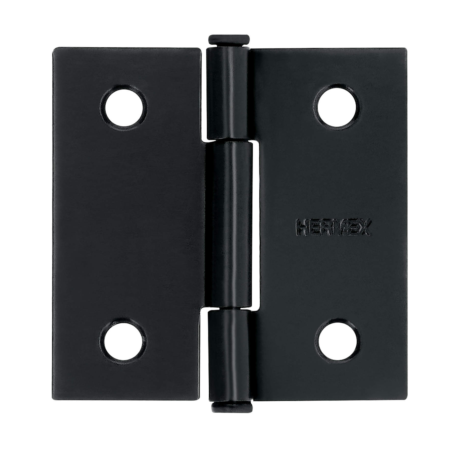 Bisagra cuadrada de acero 2 pulgadas acabado negro, cabeza plana, Hermex en Guatemala