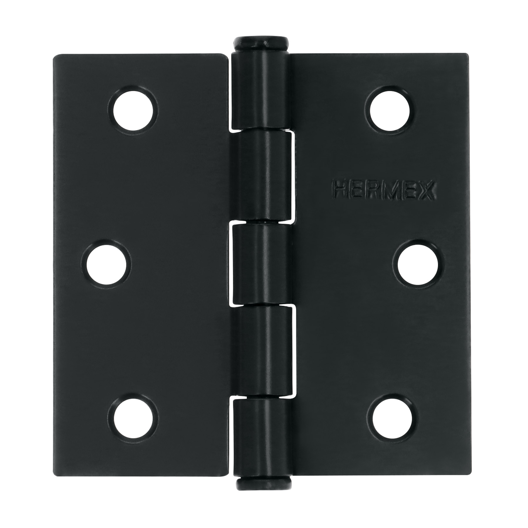 Bisagra cuadrada de acero 2 1/2 pulgadas acabado negro, cabeza plana, Hermex en Guatemala