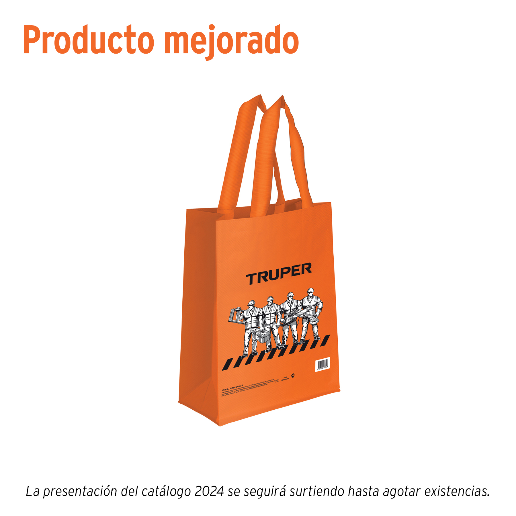 Bolsa ecológica naranja de 30 x 34 cm, Truper en Guatemala