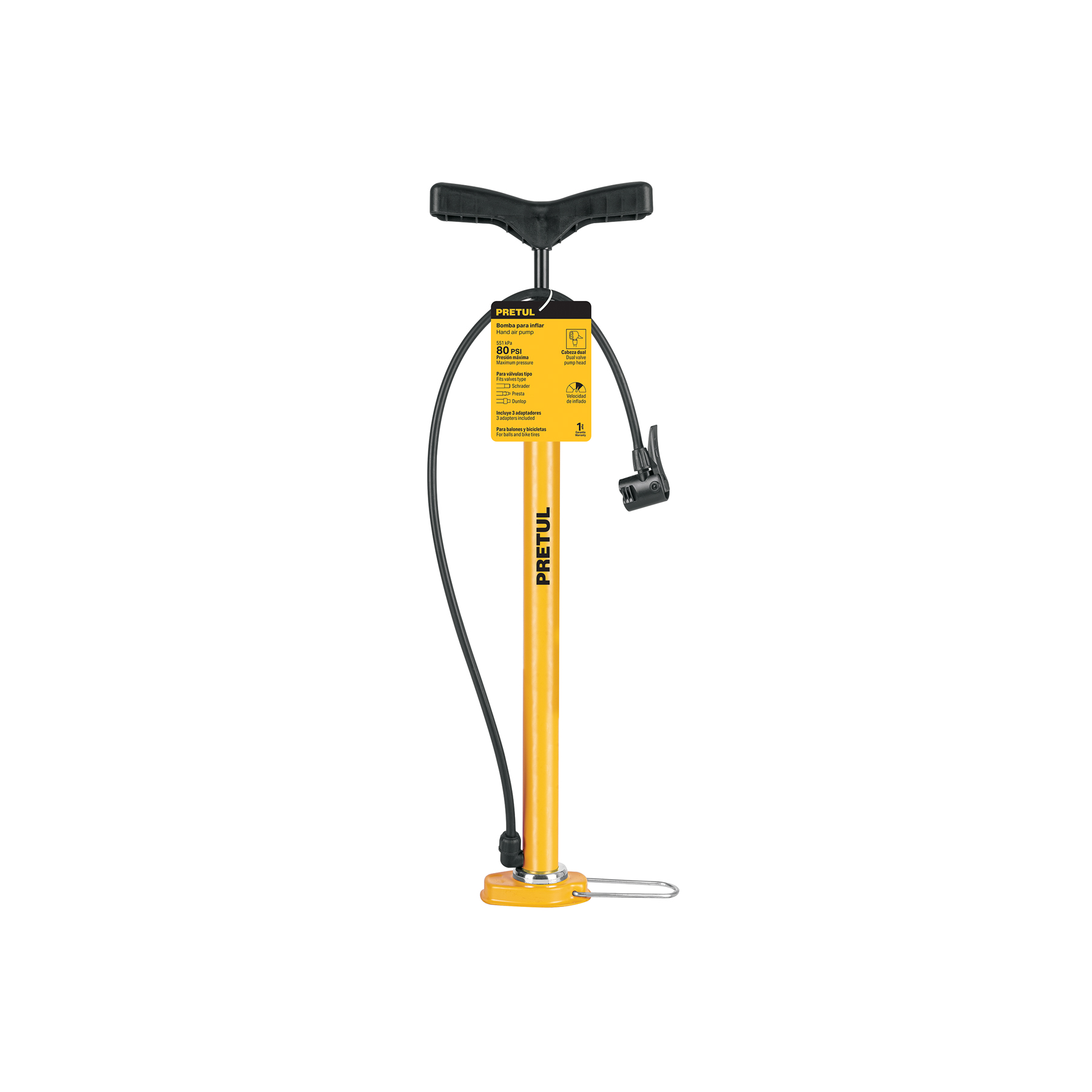 Bomba manual para inflar, 80 PSI, Pretul en Guatemala