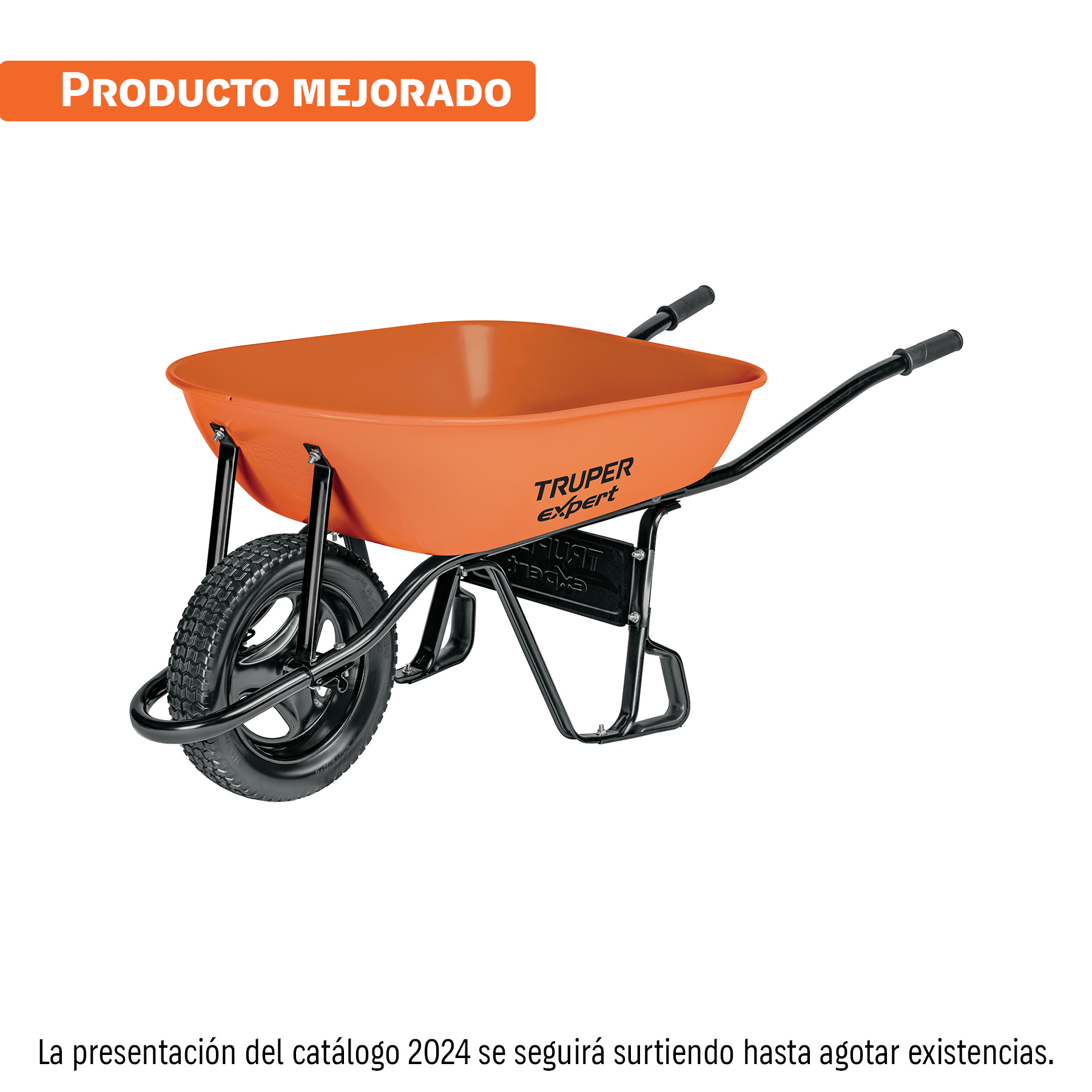Carretilla 5.5ft3 imponchable bastidor tubular,Truper Expert en Guatemala