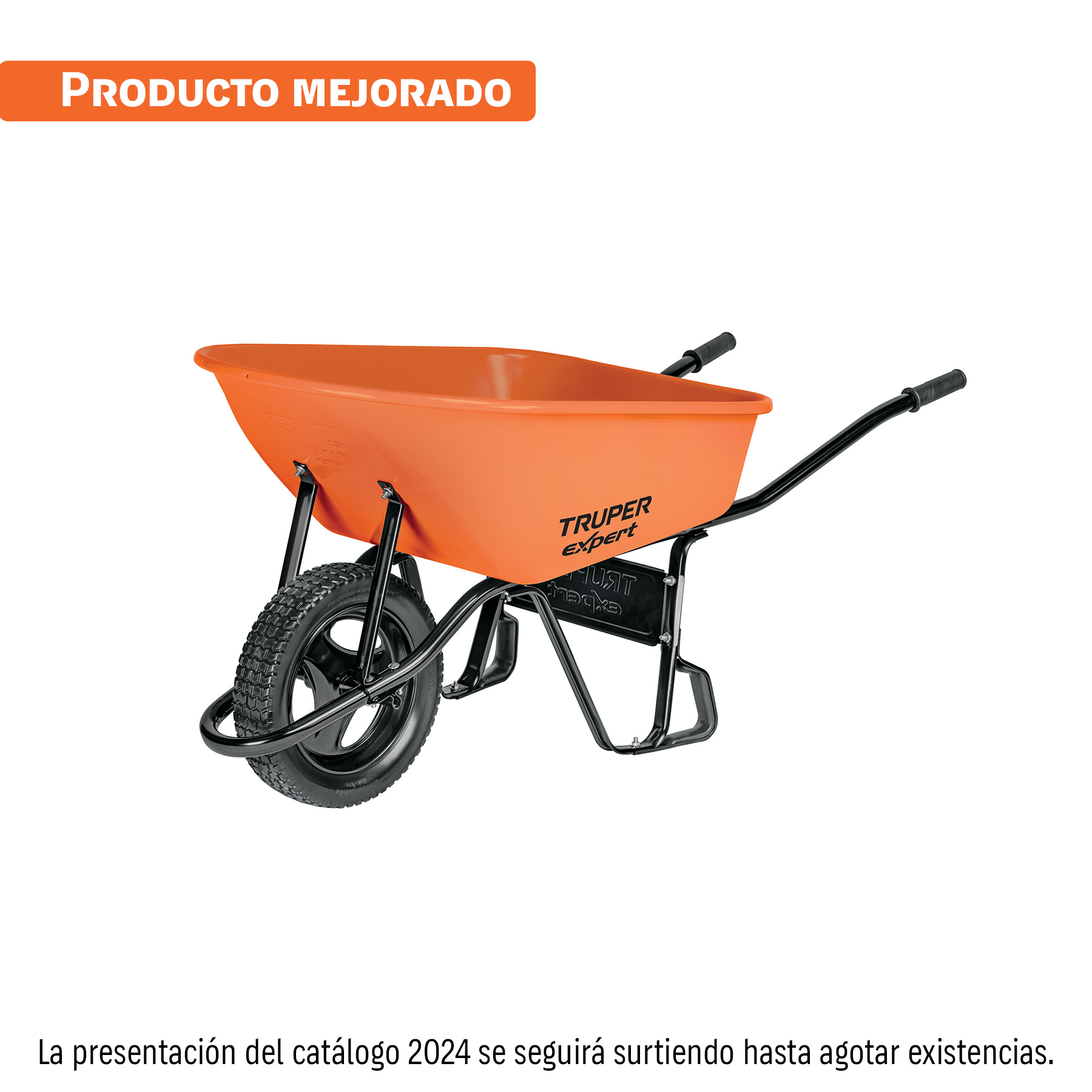 Carretilla 6ft3 imponchable, bastidor tubular, Truper Expert en Guatemala