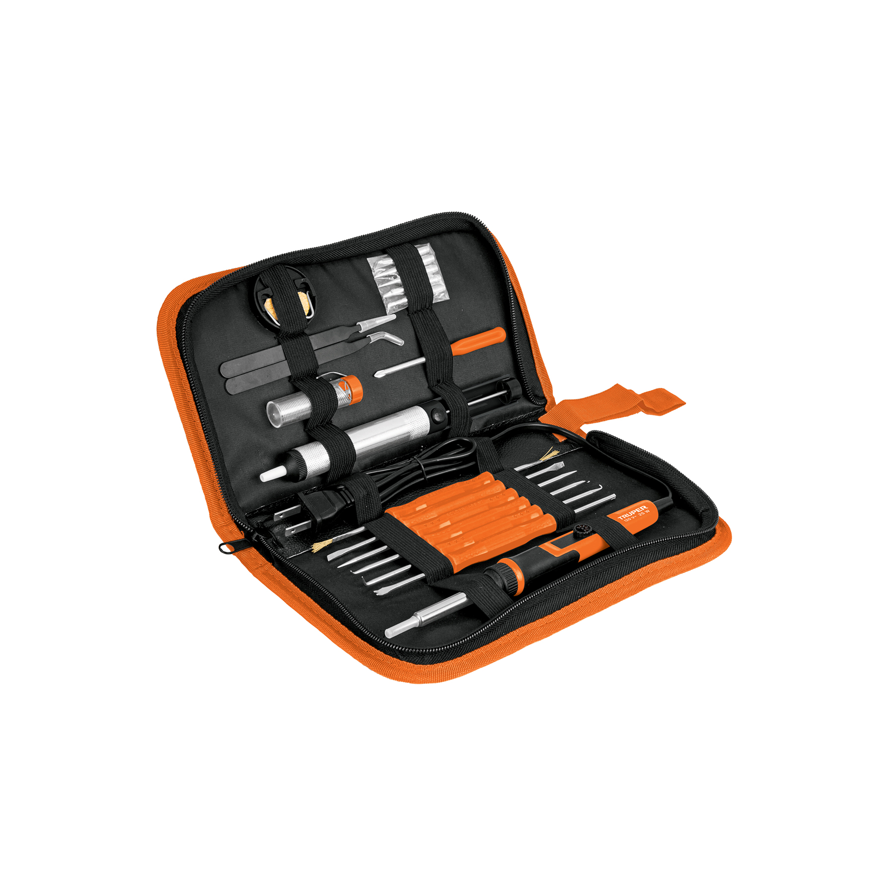 Kit soldadura electrónica con cautín de 25 W, temp regulable, Truper en Guatemala
