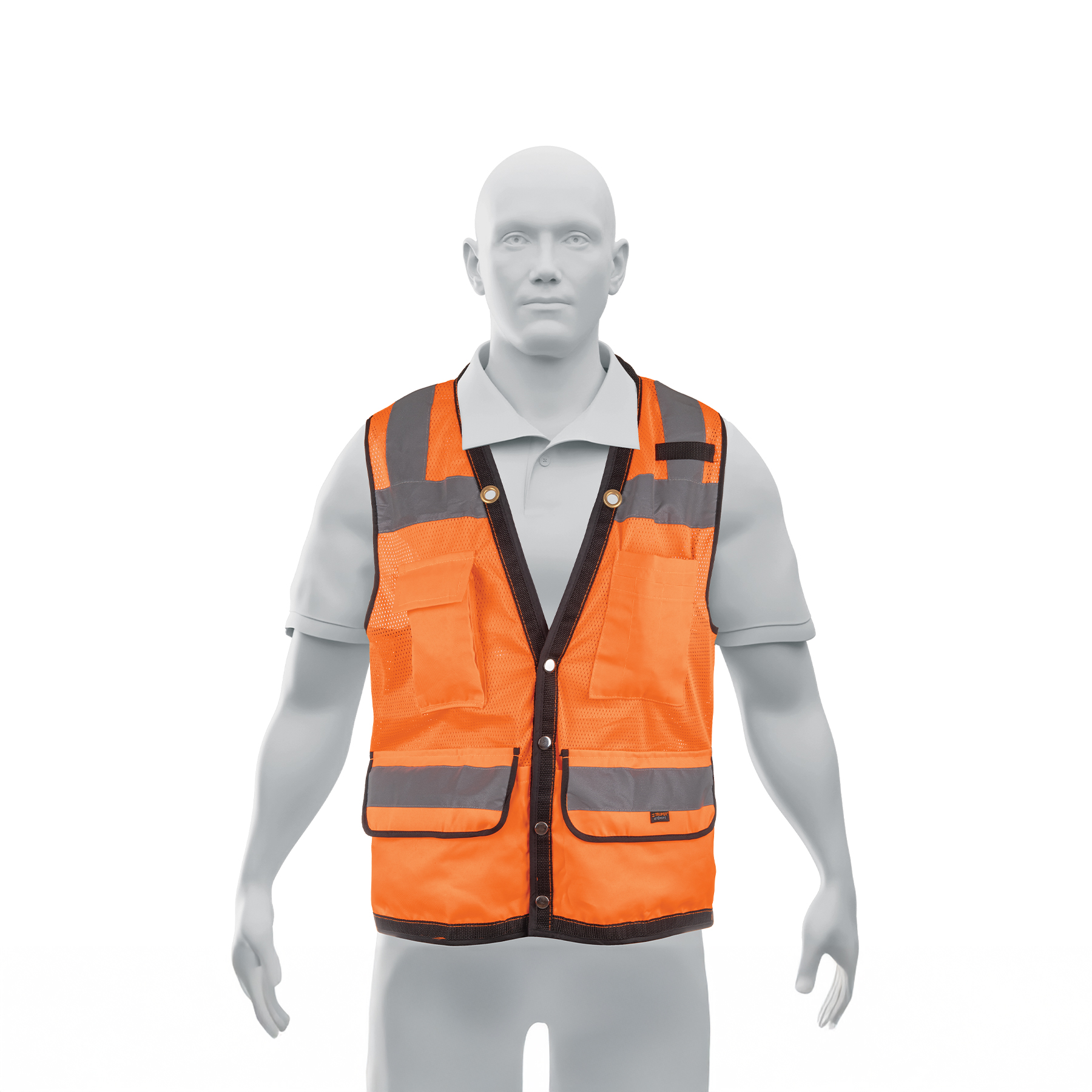 Chaleco seguridad reforzado naranja con bolsas, XG, Truper Expert en Guatemala