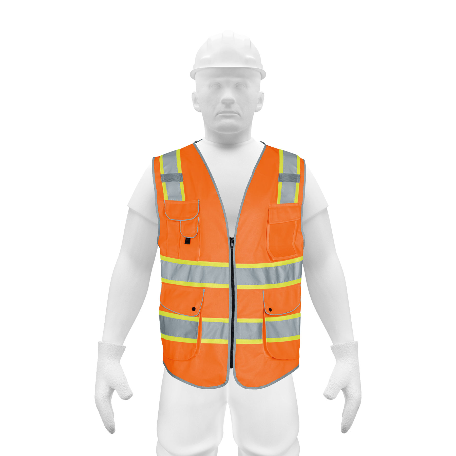 Chaleco de seguridad de alta visibilidad, naranja, g, Truper Expert en Guatemala