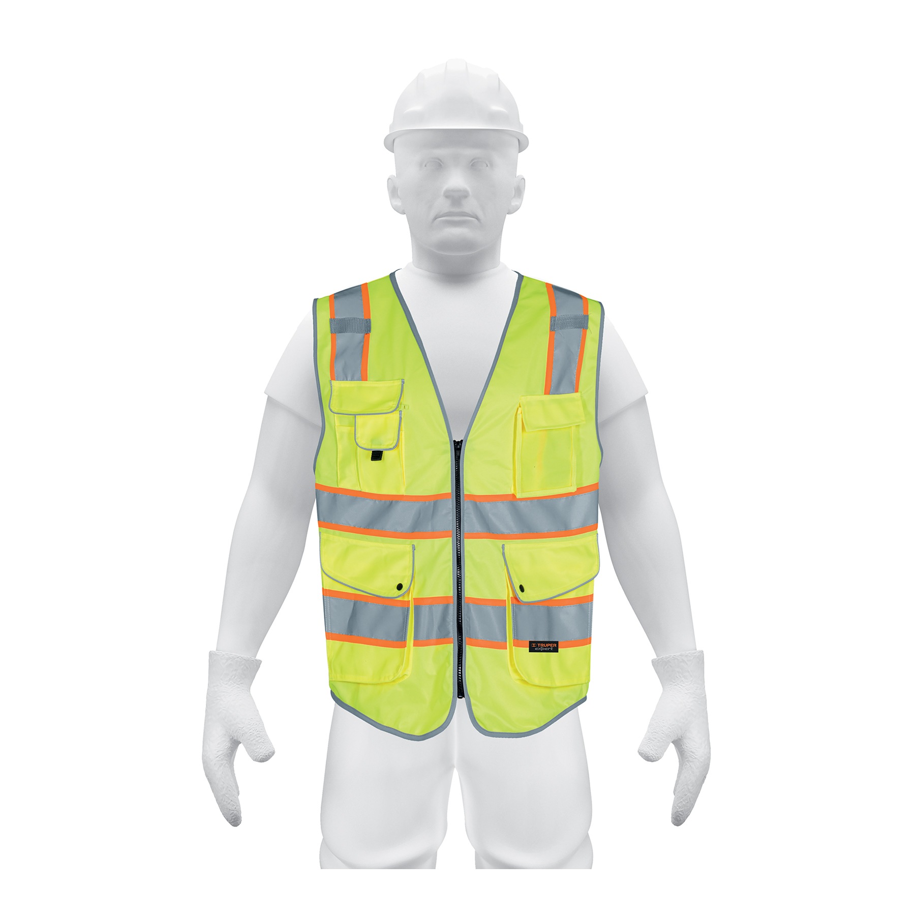 Chaleco de seguridad de alta visibilidad, verde, XG, Truper Expert en Guatemala