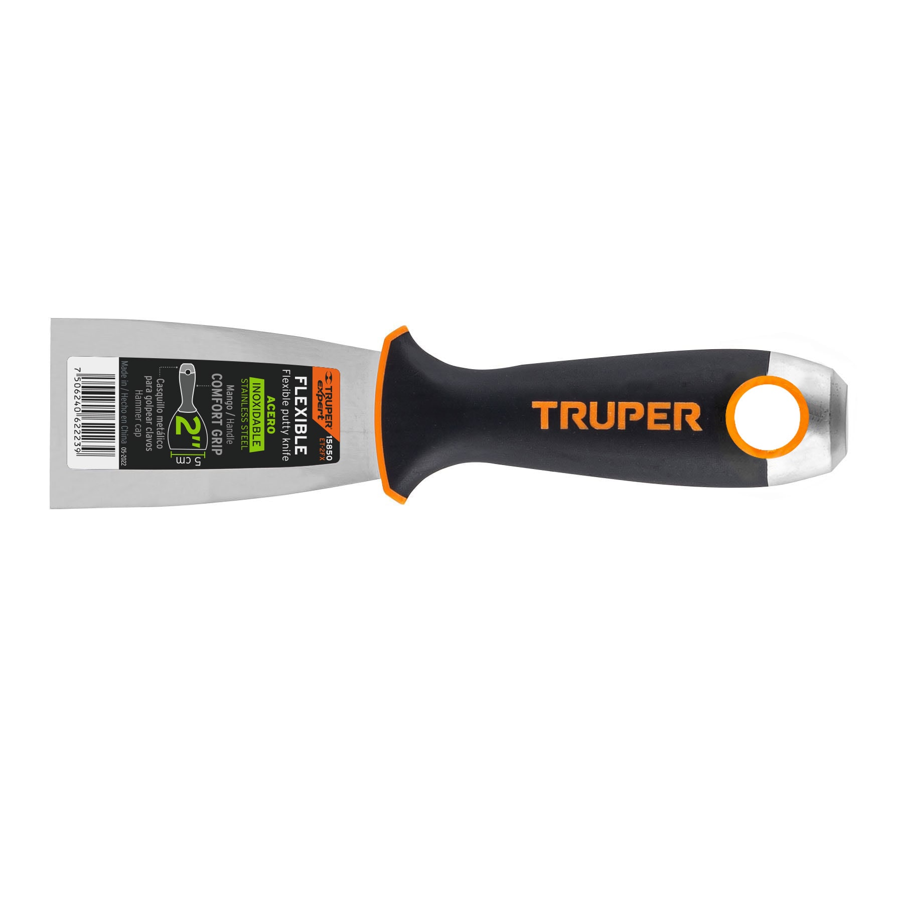Espátula flexible 2" acero inox. mango comfort grip, expert en Guatemala