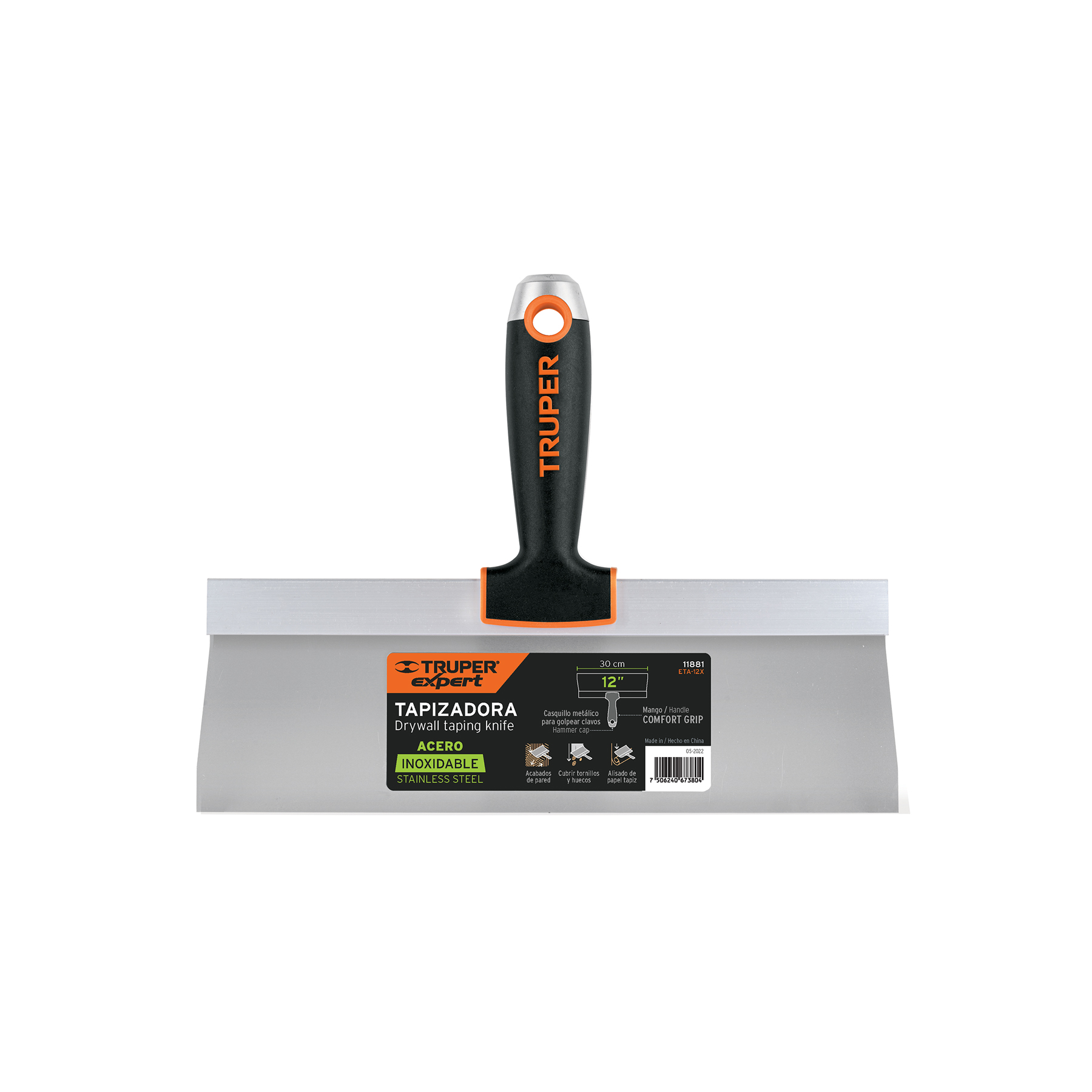 Espátula tapizadora de 12" acero inoxidable, Truper Expert en Guatemala