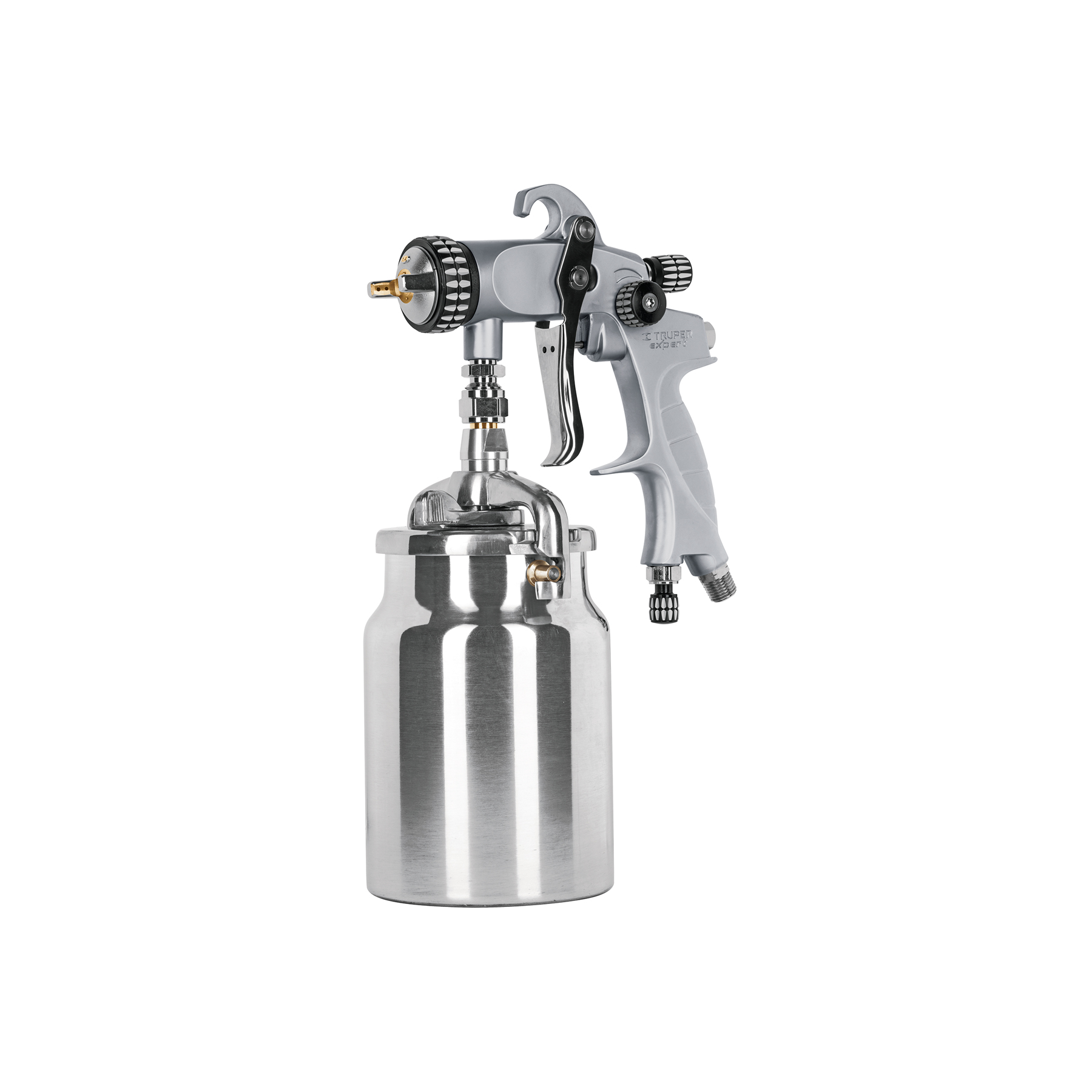 Pistola p/pintar succión hvlp vaso aluminio, 1.4 mm, expert en Guatemala