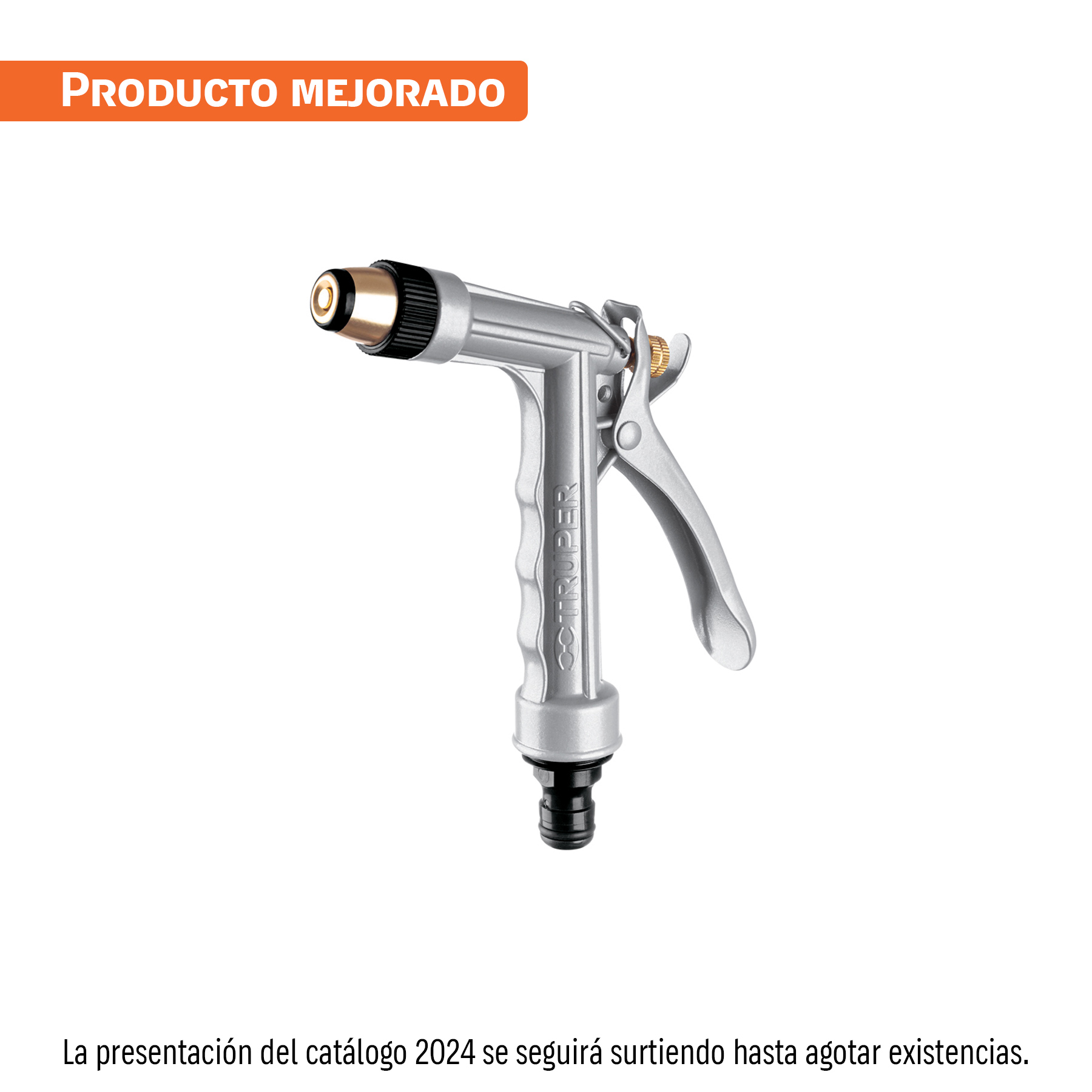 Pistola para riego 2 funciones metálica, boquilla regulable, Truper en Guatemala