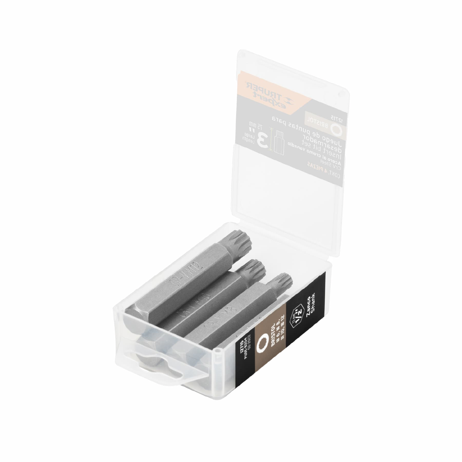 Estuche con 4 puntas brístol combinadas largo 3 pulgadas, Truper en Guatemala