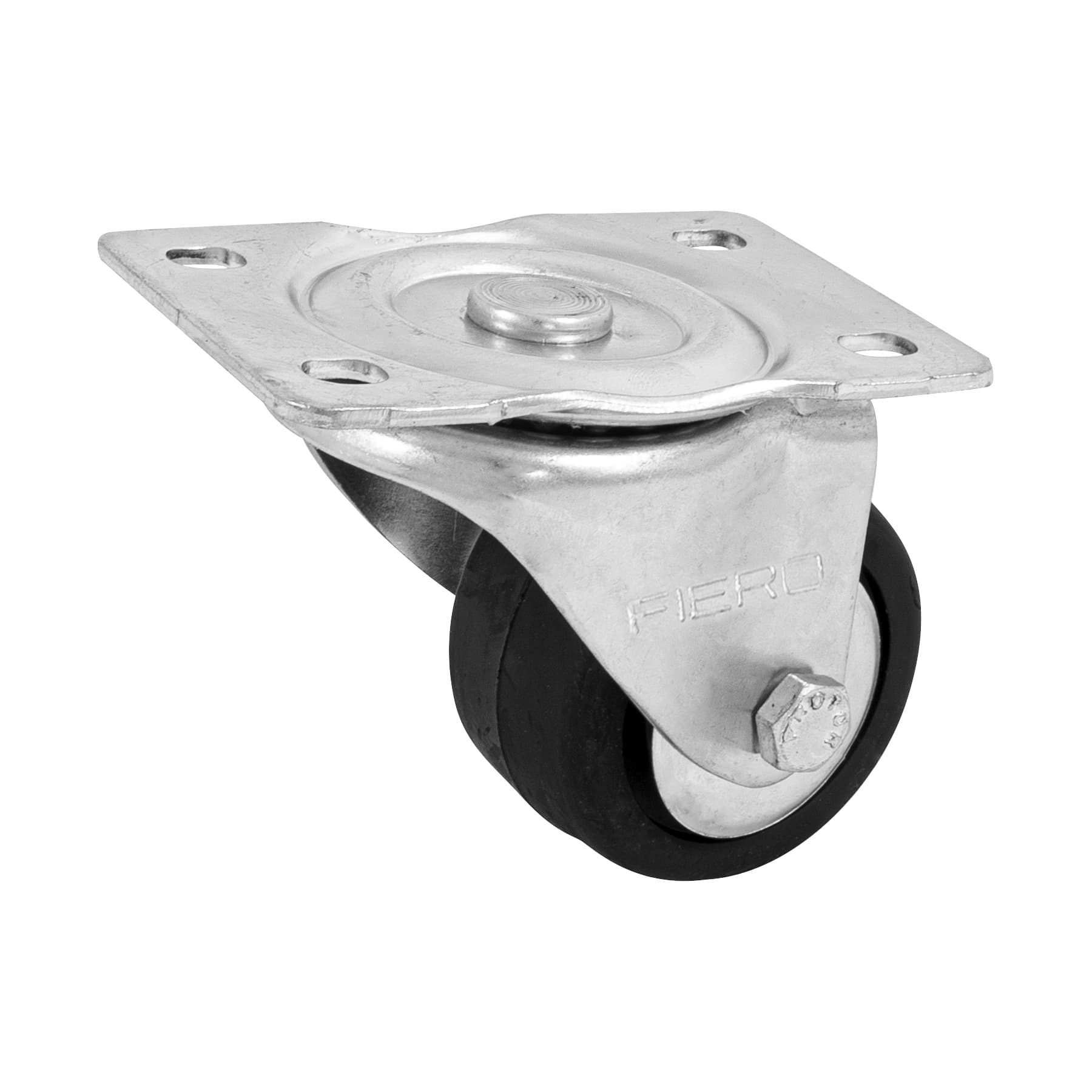 Rodaja hule 2-1/2 pulgadas, placa giratoria c/balero, carga 50kg, Fiero en Guatemala