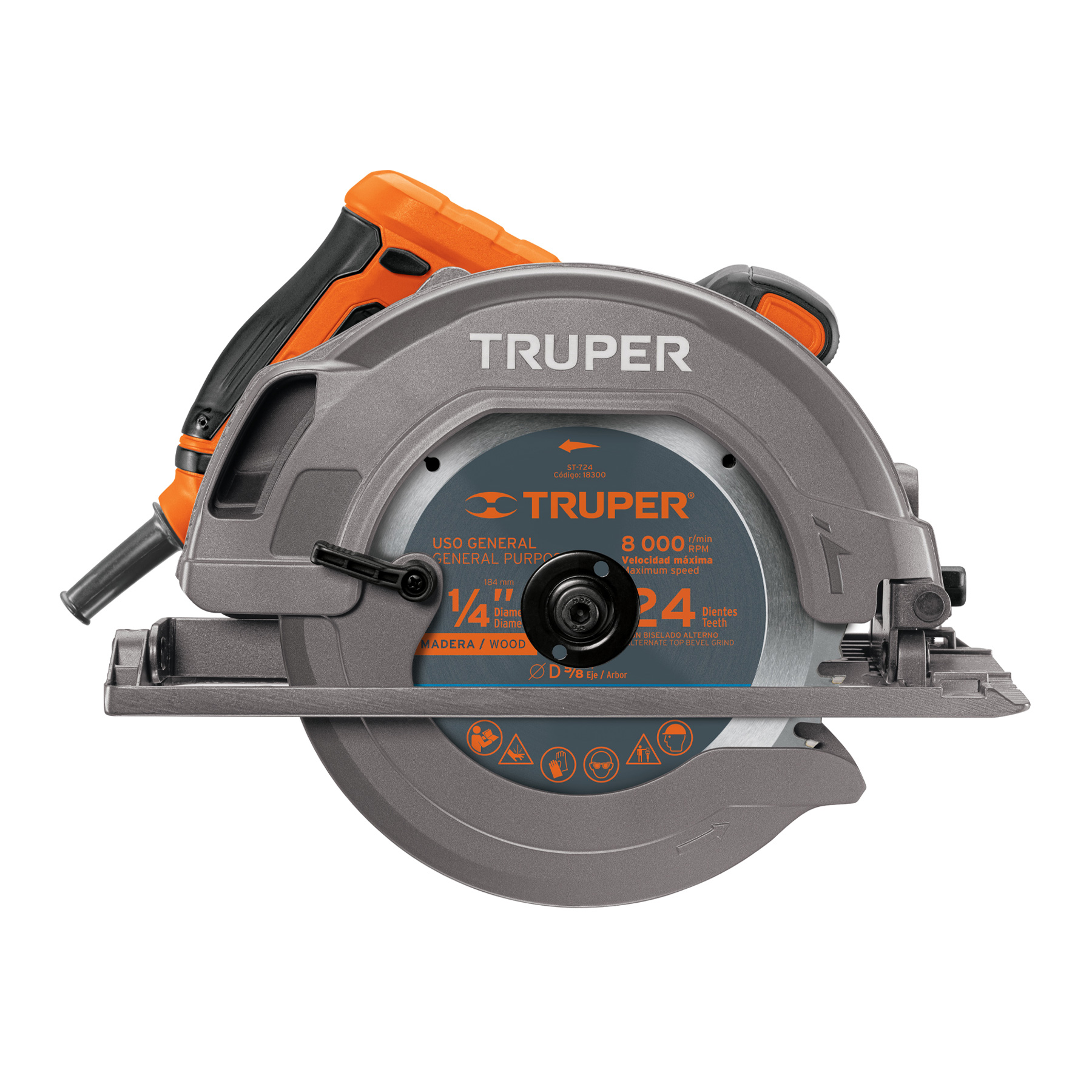 Sierra circular 7-1/4 pulgadas, 1750w, Truper pro, Truper en Guatemala