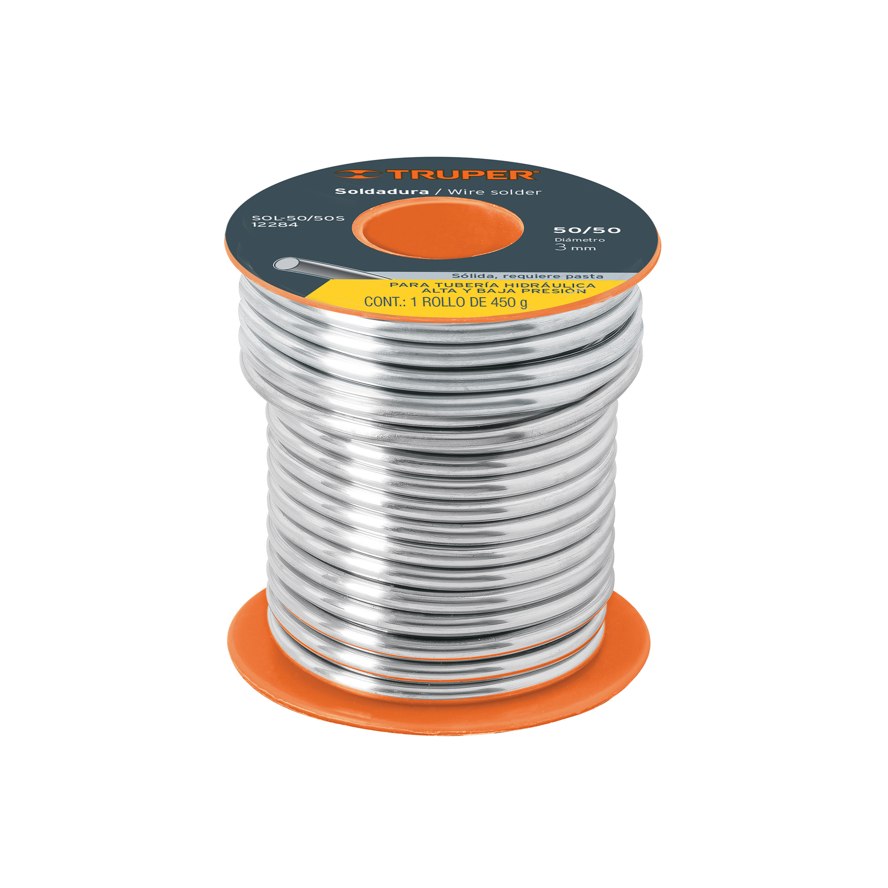 Soldadura sólida 50/50 para tuberíA hidráulica, 450 g, Truper en Guatemala