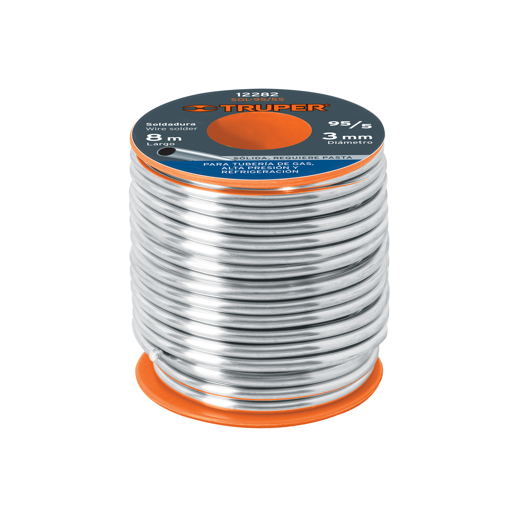 Soldadura sólida 95/5 para tuberíA de gas, 450 g, Truper en Guatemala