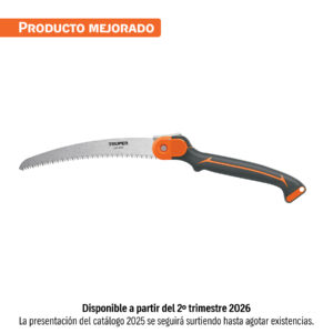Serrucho de poda plegable Truper de 10 pulgadas con mango plástico en Guatemala