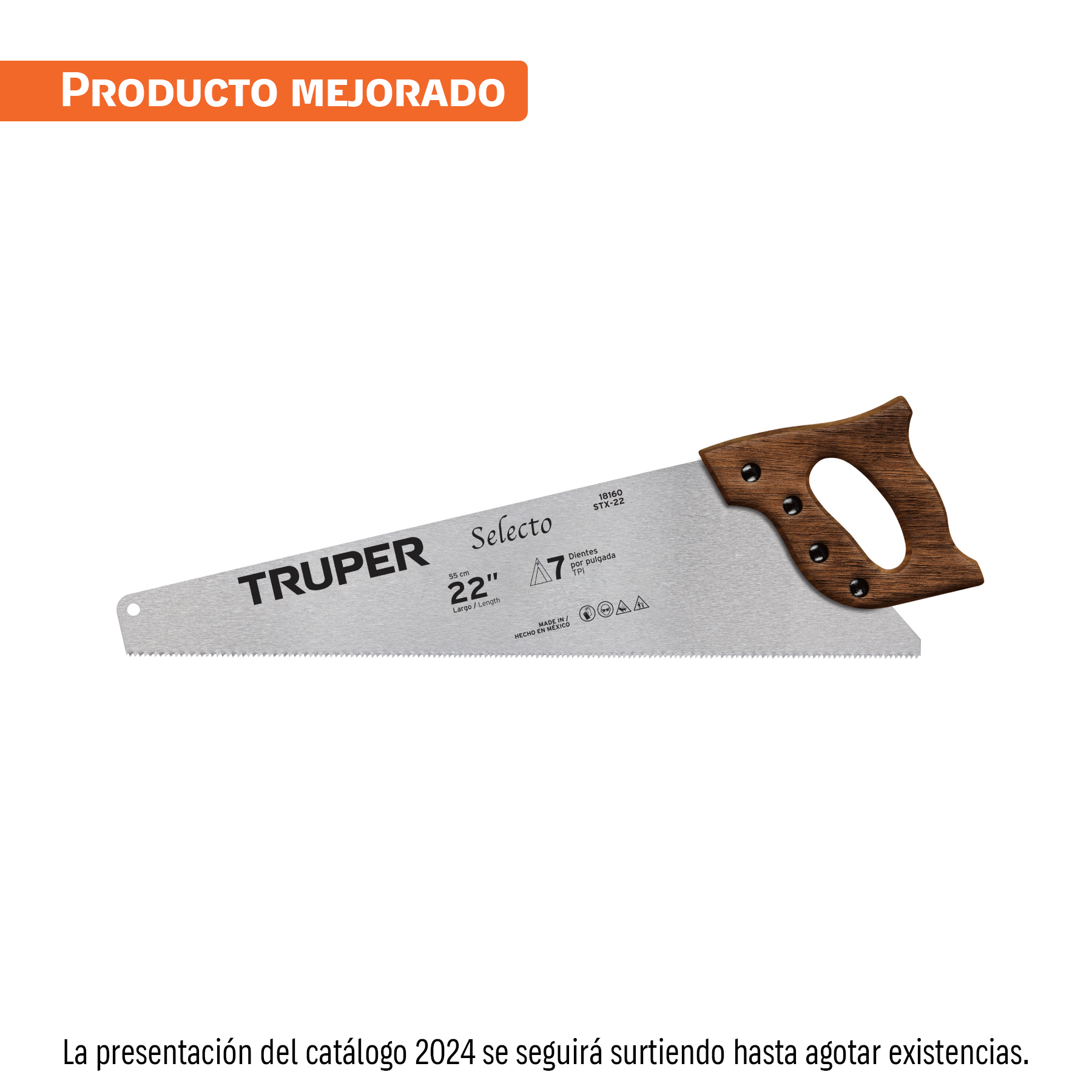 Serrucho 22 pulgadas selecto, 7 dpp, Truper en Guatemala