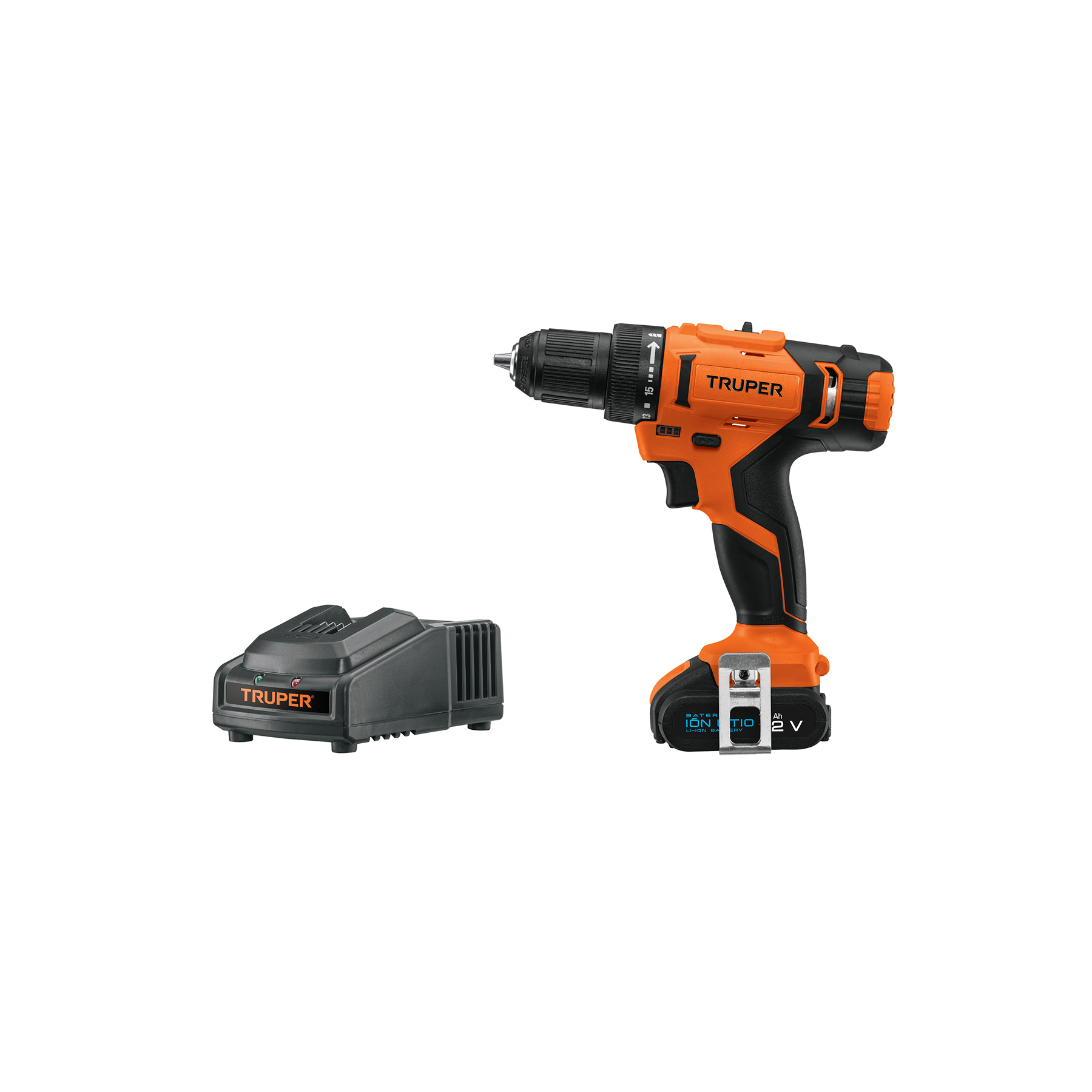 Taladro 3/8 pulgadas, 12v, 1 batería 2ah, pro, Truper en Guatemala
