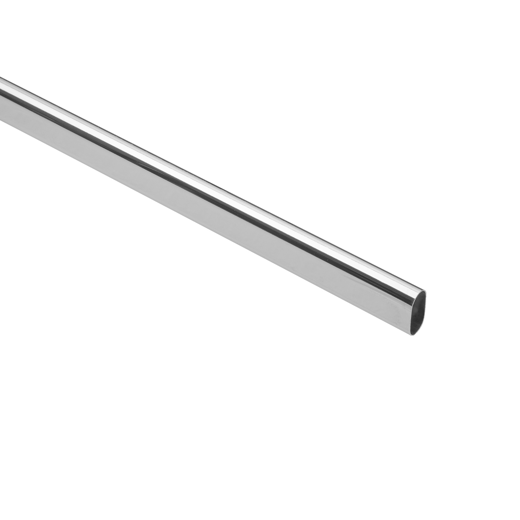 Tubo ovalado de acero sin alear, cromado para closet, 1.80m, Hermex en Guatemala