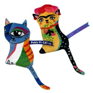 Juguetes KONG Cat Artz Kahlo y Picasso con Catnip, 2 unidades