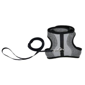 Arnés Ajustable Coastal Pet para Gato Talla S Gris con Correa de 6 pies