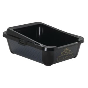 Arenero Hercules Luxurious Negro Moderna con Borde para Gato