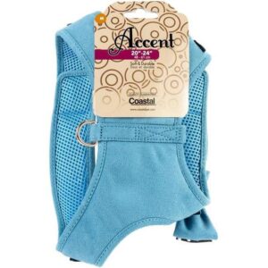 Arnés Coastal Accent Microfiber Boho Azul con Moño Talla M 20–24 Pulgadas